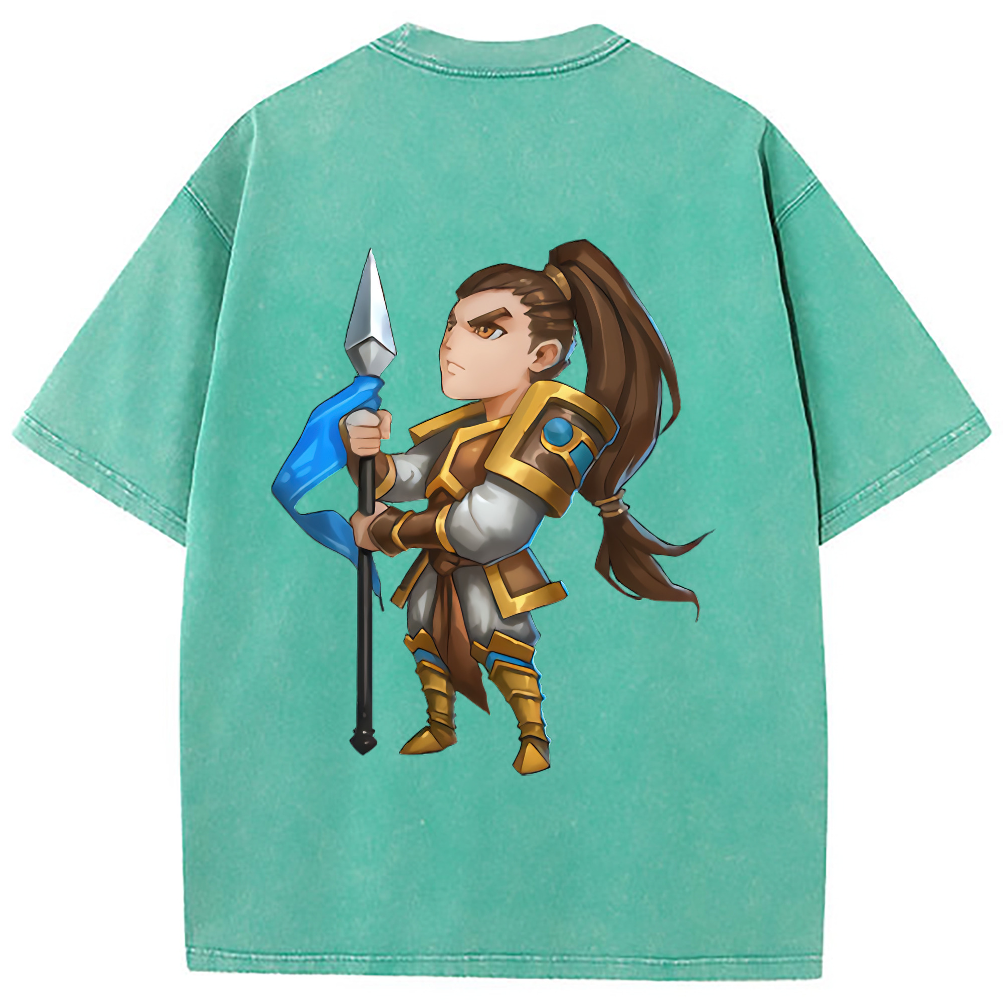 （画像用） リーグ・オブ・レジェンド League of Legends LOL 綿100% ヴィンテージ風 半袖Tシャツ（背面プリント）